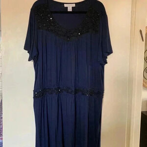 Navy Embellished Dress